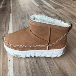UGG Tan Suede Boots with White Sole